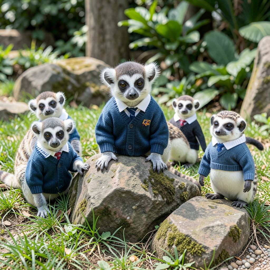 Baby animals at Drusillas Park pose for first day of school photos in Alfriston